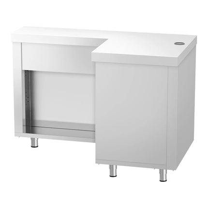 GGM Gastro Till Counter KOPENHAGEN - 1240mm - Left-hand - Stainless steel body