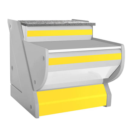 GGM Gastro Till Counter KRM - 800mm - Front panel Yellow - Black granite worktop