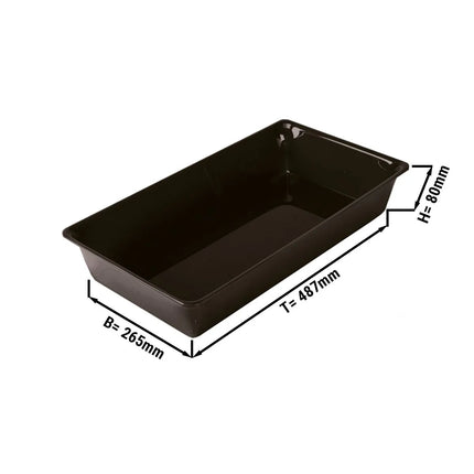 GGM Gastro Tô Trưng Bày - Nhựa - 487x265x80mm - Đen - Chữ Nhật