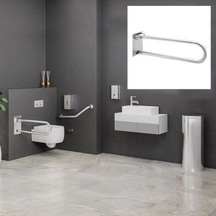 GGM Gastro Toilet Support Rail - foldable - Stainless Steel - Length: 680mm