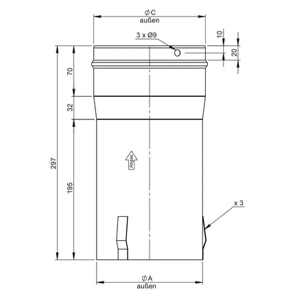 GGM Gastro Top Insert Adaptor - Ø 150 mm