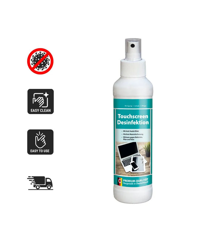 GGM Gastro Touchscreen Disinfectant – 250 ml - Screen-safe cleaner for sensitive devices - 99.9% germ kill