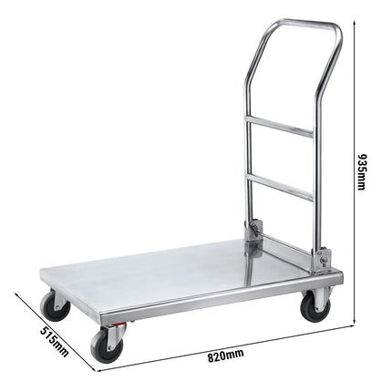 GGM Gastro Transport Trolley - 515x820mm - with 1 storage area - without handle - foldable