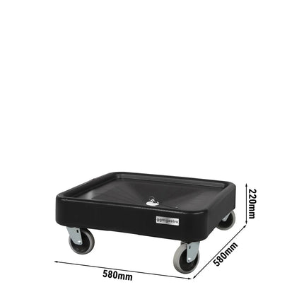 GGM Gastro Transport Trolley for Dishwasher Baskets - 58x58cm - with 1 storage area - without handle