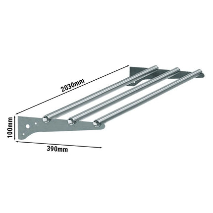 GGM Gastro Tray slide KOPENHAGEN - Stainless steel - 2030x390x100mm - for BVI800-90 & BVI800