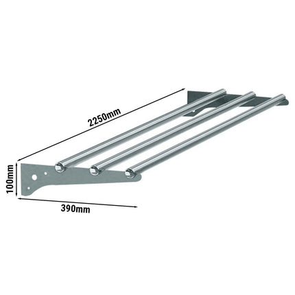 GGM Gastro Tray slide KOPENHAGEN - Stainless steel - 2250x390x100mm - for BVI800 & BVI800-6