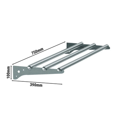 GGM Gastro Tray slide KOPENHAGEN - Stainless steel - 750x390x100mm - for BVI800 & BVI800-2