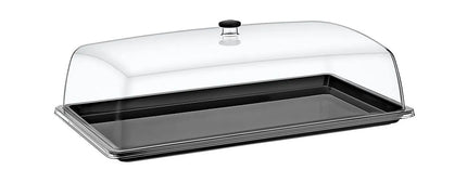 GGM Gastro Tray with Dome Cover - DOME - GN 1/2 - Polycarbonate - 325x265mm - Height: 170mm - incl. GN 1/2 tray - with stackable design