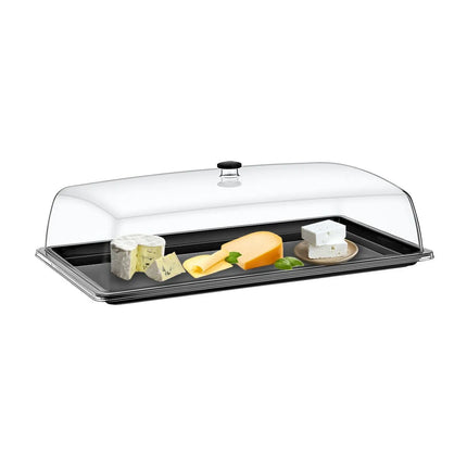 GGM Gastro Tray with Dome Cover - DOME - GN 1/2 - Polycarbonate - 325x265mm - Height: 170mm - incl. GN 1/2 tray - with stackable design