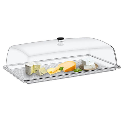 GGM Gastro Tray with Dome Cover - DOME - GN 1/2 - Polycarbonate - 325x265mm - Height: 170mm - incl. GN 1/2 tray - with stackable design