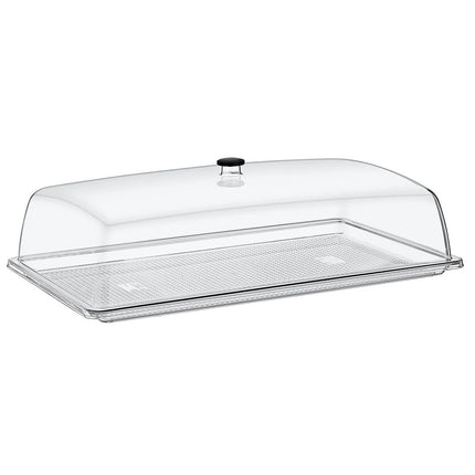 GGM Gastro Tray with Dome Cover - DOME - GN 1/2 - Polycarbonate - 325x265mm - Height: 170mm - incl. GN 1/2 tray - with stackable design