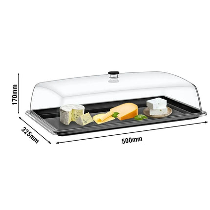 GGM Gastro Tray with Dome Cover - GN 1/1 - Polycarbonate - 500x325mm - Height: 170mm - incl. GN 1/1 tray