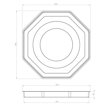 GGM Gastro Trip Tray for Doner Kebab Grill - 566x566x50mm - Stainless Steel - for DOK & DOKE