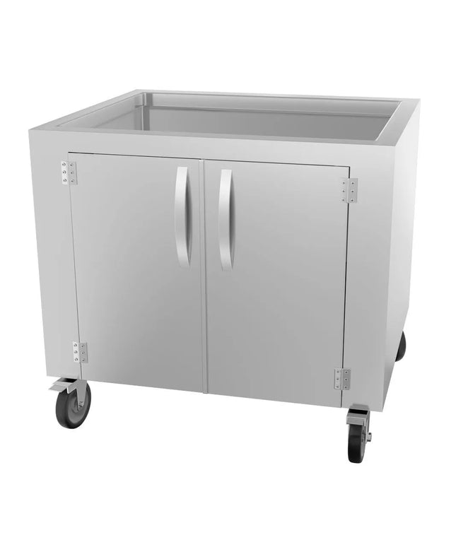 GGM Gastro Tủ Bệ Cho Lò Nướng Than - 890x825x825mm - Thép Không Gỉ - Có Bánh Xe - Cho CHOE881