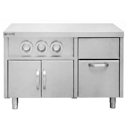 GGM Gastro Tủ Bệ Trạm Đồ Uống - Có Hộp Ly & Khay Đá - 1200x800mm - Dài 1200mm