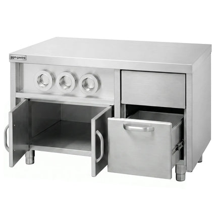 GGM Gastro Tủ Bệ Trạm Đồ Uống - Có Hộp Ly & Khay Đá - 1200x800mm - Dài 1200mm
