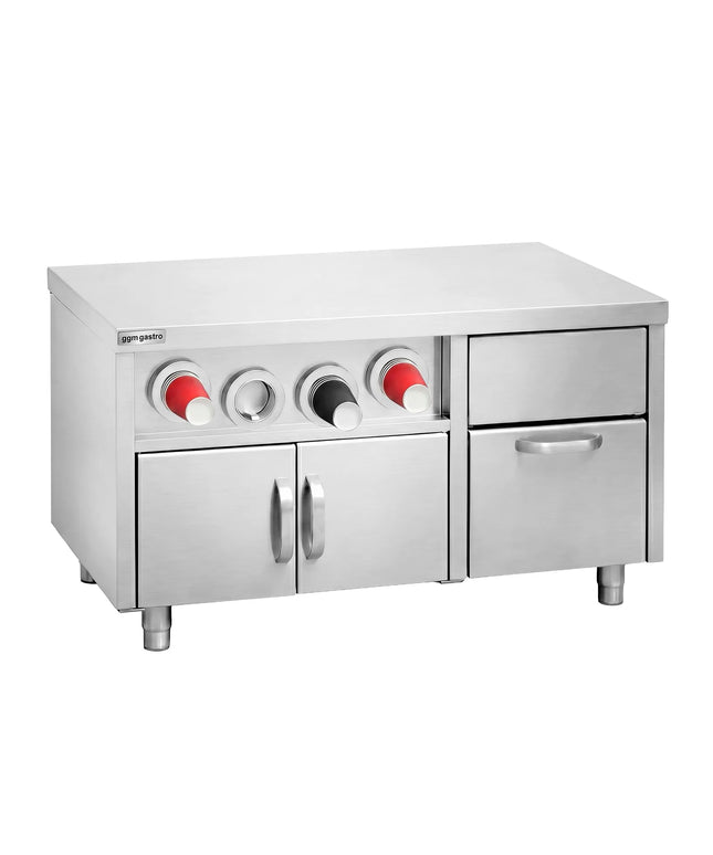GGM Gastro Tủ Bệ Trạm Đồ Uống - Có Hộp Ly & Khay Đá - 1,5m