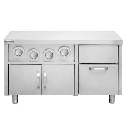 GGM Gastro Tủ Bệ Trạm Đồ Uống - Có Hộp Ly & Khay Đá - 1,5m