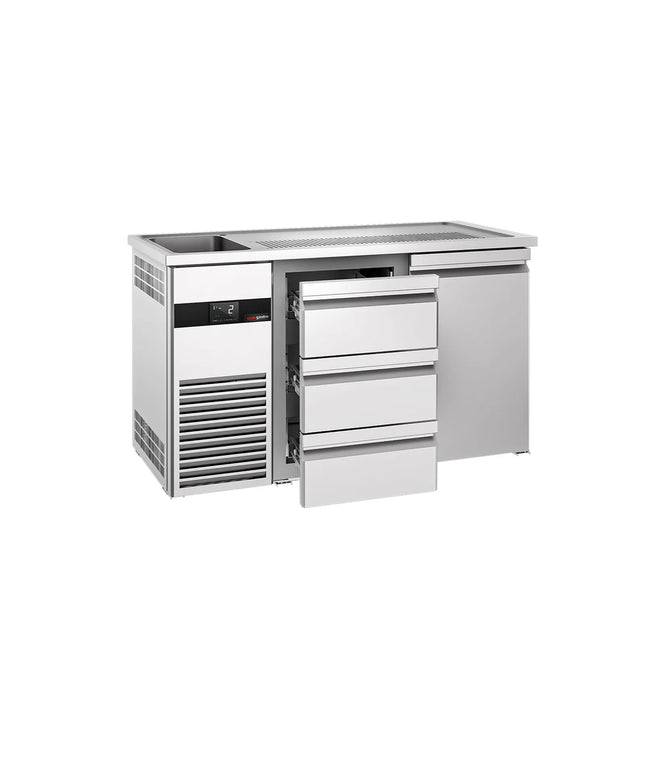 GGM Gastro Tủ Bia Trực Tiếp / Kegerator PREMIUM - 1550x700mm - 1 Cánh & 3 Ngăn Kéo