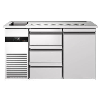 GGM Gastro Tủ Bia Trực Tiếp / Kegerator PREMIUM - 1550x700mm - 1 Cánh & 3 Ngăn Kéo