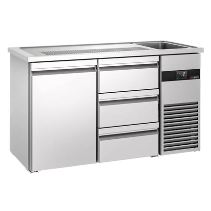 GGM Gastro Tủ Bia Trực Tiếp / Kegerator PREMIUM - 1550x700mm - 1 Cánh Kín & 3 Ngăn Kéo