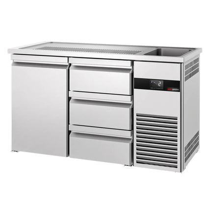 GGM Gastro Tủ Bia Trực Tiếp / Kegerator PREMIUM - 1550x700mm - 1 Cánh Kín & 3 Ngăn Kéo