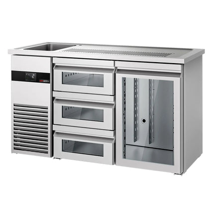 GGM Gastro Tủ Bia Trực Tiếp / Kegerator PREMIUM - 1550x700mm - 1 Cánh Kính & 3 Ngăn Kéo