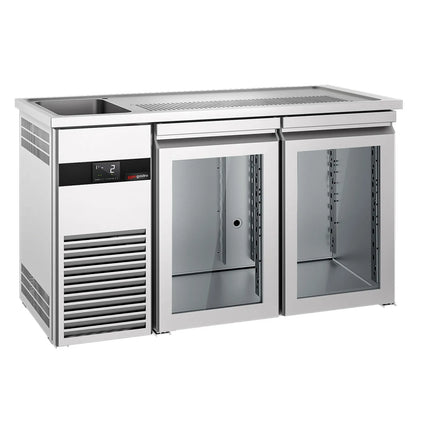 GGM Gastro Tủ Bia Trực Tiếp / Kegerator PREMIUM - 1550x700mm - 2 Cánh Kính