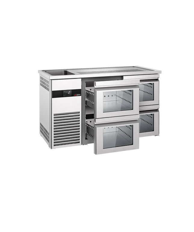 GGM Gastro Tủ Bia Trực Tiếp / Kegerator PREMIUM - 1550x700mm - 4 Ngăn Kéo