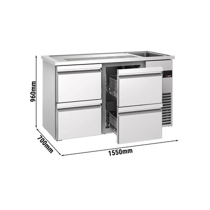 GGM Gastro Tủ Bia Trực Tiếp / Kegerator PREMIUM - 1550x700mm - 4 Ngăn Kéo