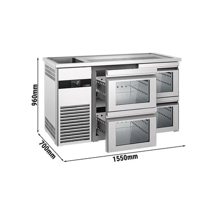 GGM Gastro Tủ Bia Trực Tiếp / Kegerator PREMIUM - 1550x700mm - 4 Ngăn Kéo