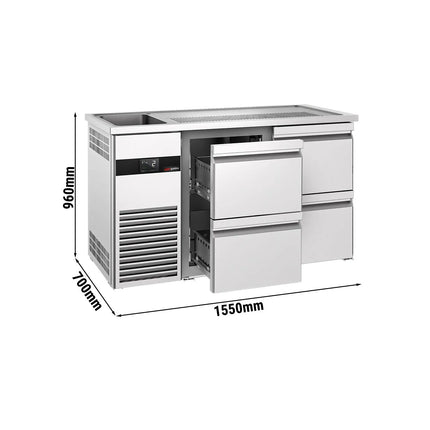 GGM Gastro Tủ Bia Trực Tiếp / Kegerator PREMIUM - 1550x700mm - 4 Ngăn Kéo