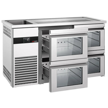 GGM Gastro Tủ Bia Trực Tiếp / Kegerator PREMIUM - 1550x700mm - 4 Ngăn Kéo