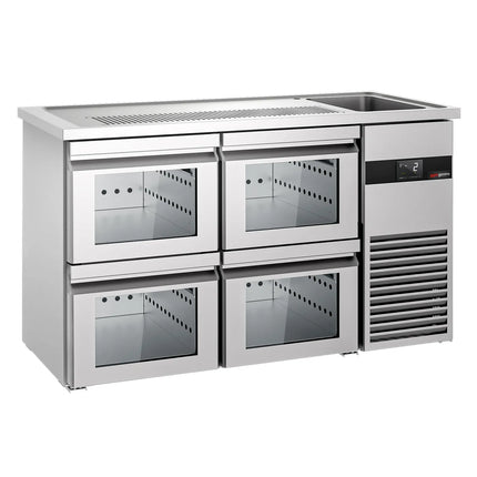 GGM Gastro Tủ Bia Trực Tiếp / Kegerator PREMIUM - 1550x700mm - 4 Ngăn Kéo