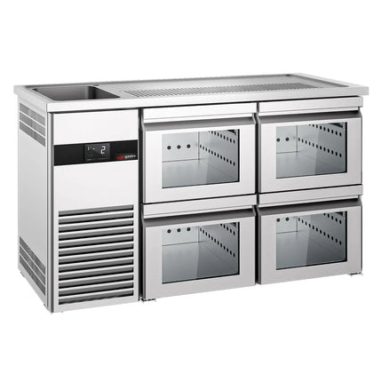 GGM Gastro Tủ Bia Trực Tiếp / Kegerator PREMIUM - 1550x700mm - 4 Ngăn Kéo