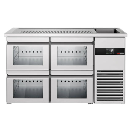 GGM Gastro Tủ Bia Trực Tiếp / Kegerator PREMIUM - 1550x700mm - 4 Ngăn Kéo