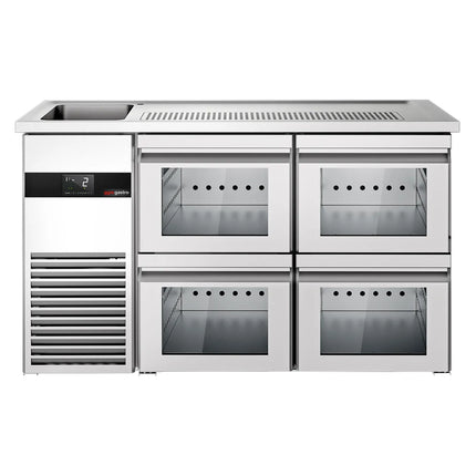 GGM Gastro Tủ Bia Trực Tiếp / Kegerator PREMIUM - 1550x700mm - 4 Ngăn Kéo