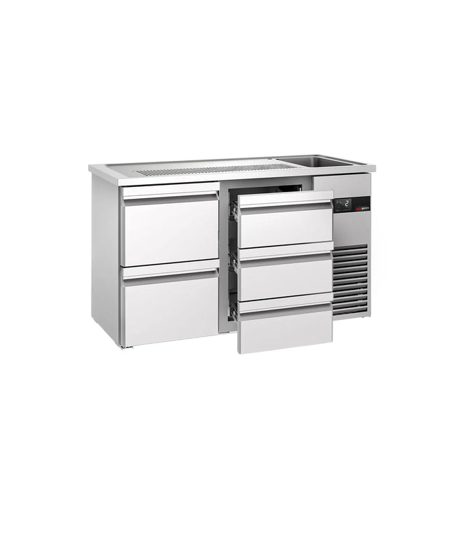 GGM Gastro Tủ Bia Trực Tiếp / Kegerator PREMIUM - 1550x700mm - 5 Ngăn Kéo