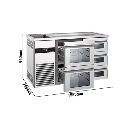 GGM Gastro Tủ Bia Trực Tiếp / Kegerator PREMIUM - 1550x700mm - 5 Ngăn Kéo