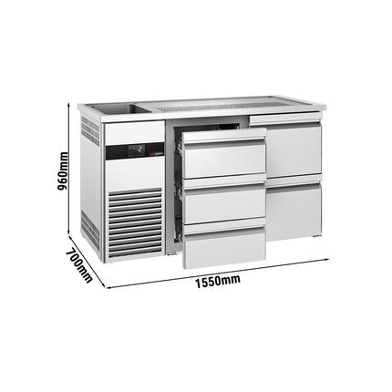 GGM Gastro Tủ Bia Trực Tiếp / Kegerator PREMIUM - 1550x700mm - 5 Ngăn Kéo