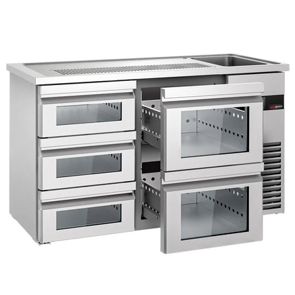 GGM Gastro Tủ Bia Trực Tiếp / Kegerator PREMIUM - 1550x700mm - 5 Ngăn Kéo