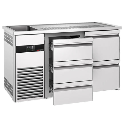 GGM Gastro Tủ Bia Trực Tiếp / Kegerator PREMIUM - 1550x700mm - 5 Ngăn Kéo