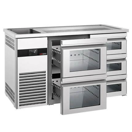GGM Gastro Tủ Bia Trực Tiếp / Kegerator PREMIUM - 1550x700mm - 5 Ngăn Kéo
