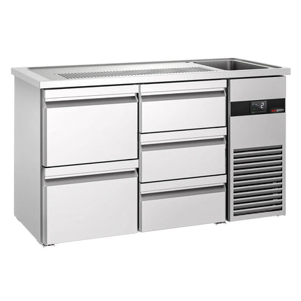 GGM Gastro Tủ Bia Trực Tiếp / Kegerator PREMIUM - 1550x700mm - 5 Ngăn Kéo