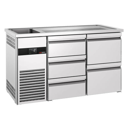 GGM Gastro Tủ Bia Trực Tiếp / Kegerator PREMIUM - 1550x700mm - 5 Ngăn Kéo