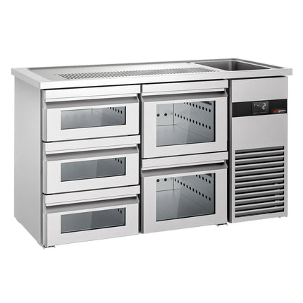 GGM Gastro Tủ Bia Trực Tiếp / Kegerator PREMIUM - 1550x700mm - 5 Ngăn Kéo