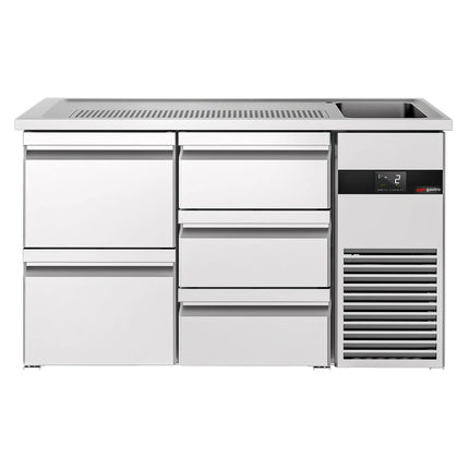GGM Gastro Tủ Bia Trực Tiếp / Kegerator PREMIUM - 1550x700mm - 5 Ngăn Kéo