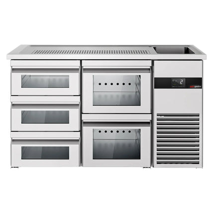 GGM Gastro Tủ Bia Trực Tiếp / Kegerator PREMIUM - 1550x700mm - 5 Ngăn Kéo