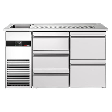 GGM Gastro Tủ Bia Trực Tiếp / Kegerator PREMIUM - 1550x700mm - 5 Ngăn Kéo