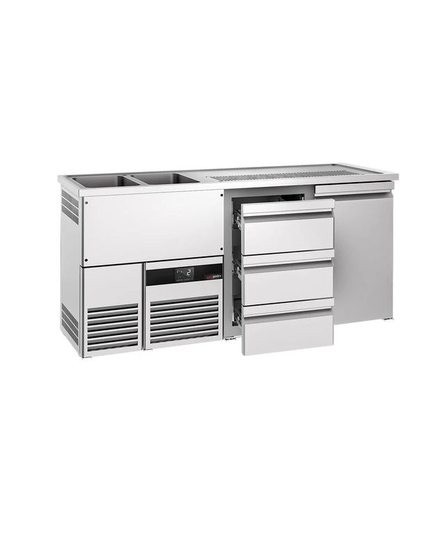 GGM Gastro Tủ Bia Trực Tiếp / Kegerator PREMIUM - 1950x700mm - 1 Cánh & 3 Ngăn Kéo